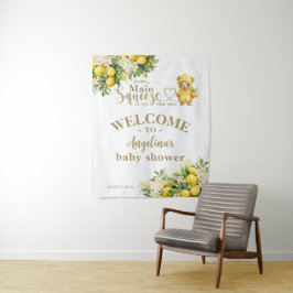 Tapiz Baby Shower de bienvenida de verano de Lemon Citru