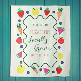 Tapiz Baby Shower en el mercado de agricultores locales