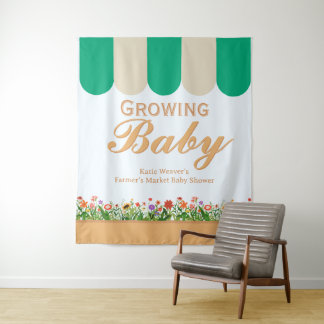 Tapiz Baby Shower Mercado de Granjeros - Neutral en cuan