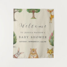 Baby Shower Niñito Boho Animales del Bosque