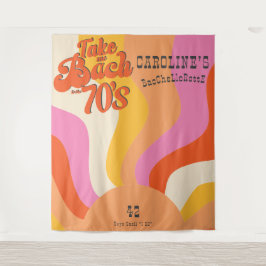 Tapiz Bach to the 70s Retro Groovy Sunset Bachelorette