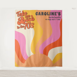 Tapiz Bach to the 70s Retro Groovy Sunset Bachelorette