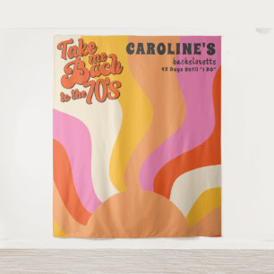 Tapiz Bach to the 70s Retro Groovy Sunset Bachelorette