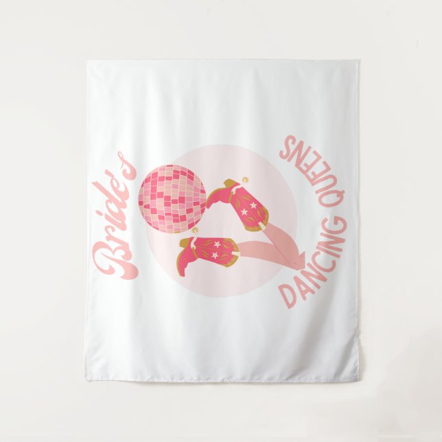 Tapiz Bachelorette de Queens de baile de Novia de los añ (Anverso)