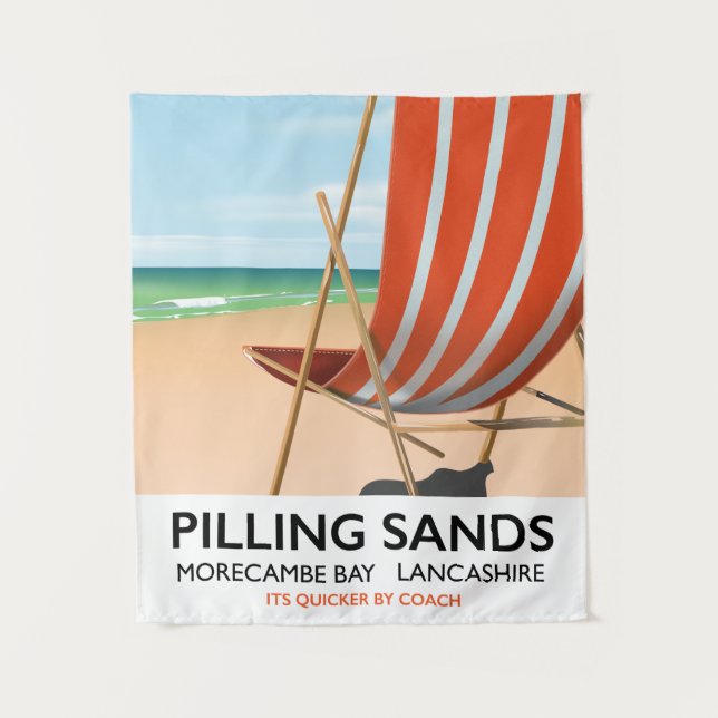 Tapiz Bahía de Pilling Sands Morecambe, Lancashire (Anverso)