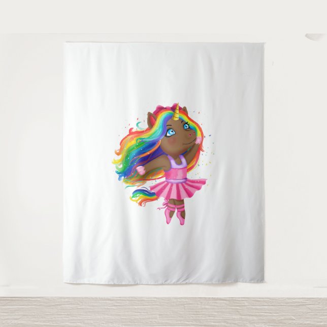 Tapiz Baile bailarín de Ballerina, Chica africana de uni (Anverso)