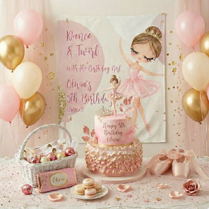 Tapiz Baile y Pirueta Bailarina Rosa Niña Bailarina Cump