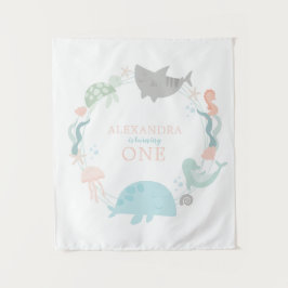 Tapiz Bajo el mar Primer Cumpleaños