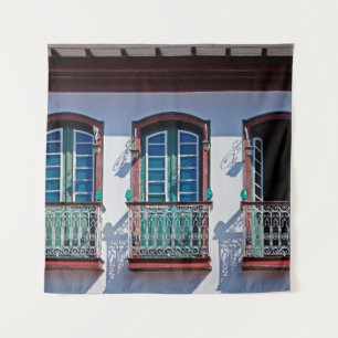 Tapiz Balcones en fachada en Diamantina, Minas Gerais, B