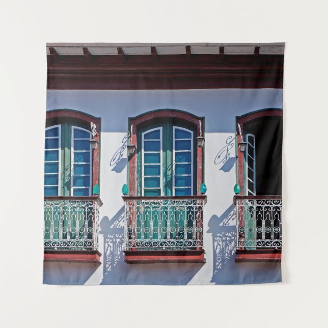 Tapiz Balcones en fachada en Diamantina, Minas Gerais, B (Anverso)