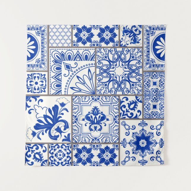 Tapiz Baldosa sin foco con motivos victorianos. Mamáes (Anverso)