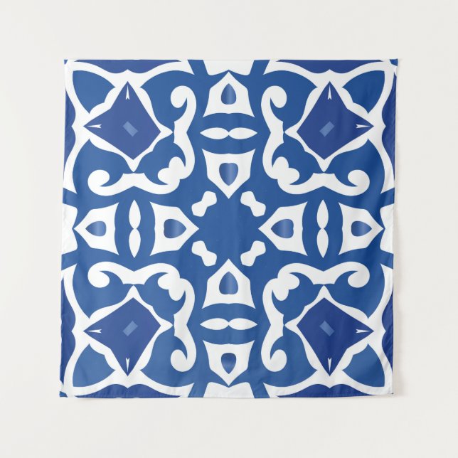 Tapiz Baldosas de cerámica azulejo portugal. Viñeta sin  (Anverso)