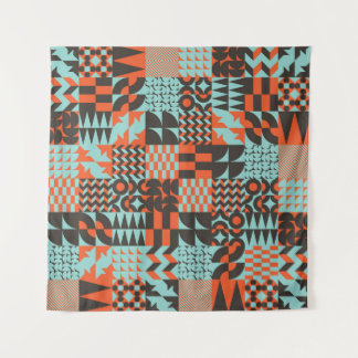 Tapiz Baldosas geométricas mosaicas, patrón elegante sin