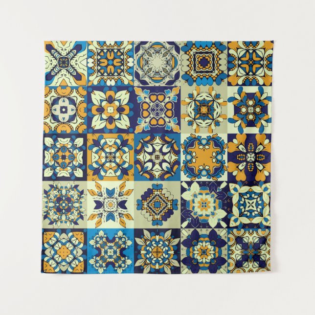 Tapiz Baldosas orgánicas: Conjunto decorativo tradiciona (Anverso)