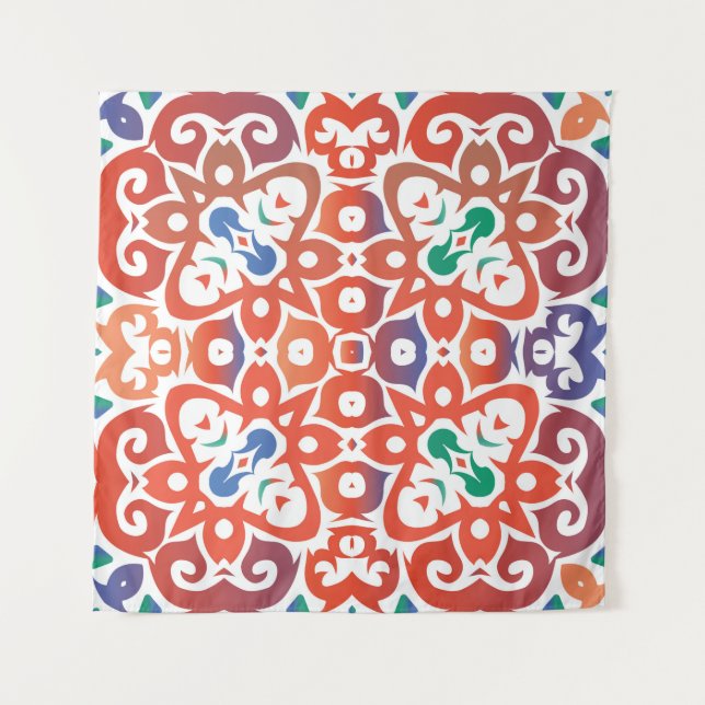 Tapiz Baldosas ornamentadas antiguas talavera méxico. Di (Anverso)