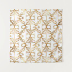 Tapiz Baldosas rhombus de oro, patrón geométrico.