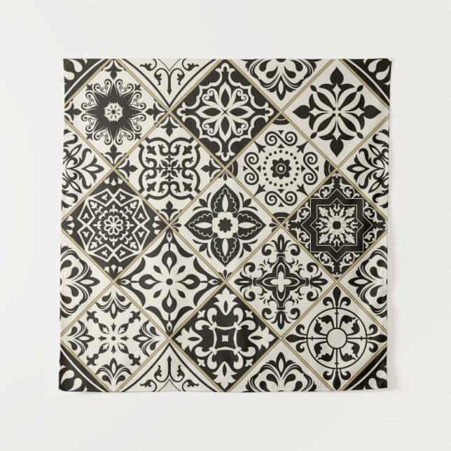 Tapiz Baldosas sin costura con el Islam, el árabe, el in (Anverso)