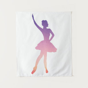 Tapiz Balerina rosa en diseño moderno y sombrío