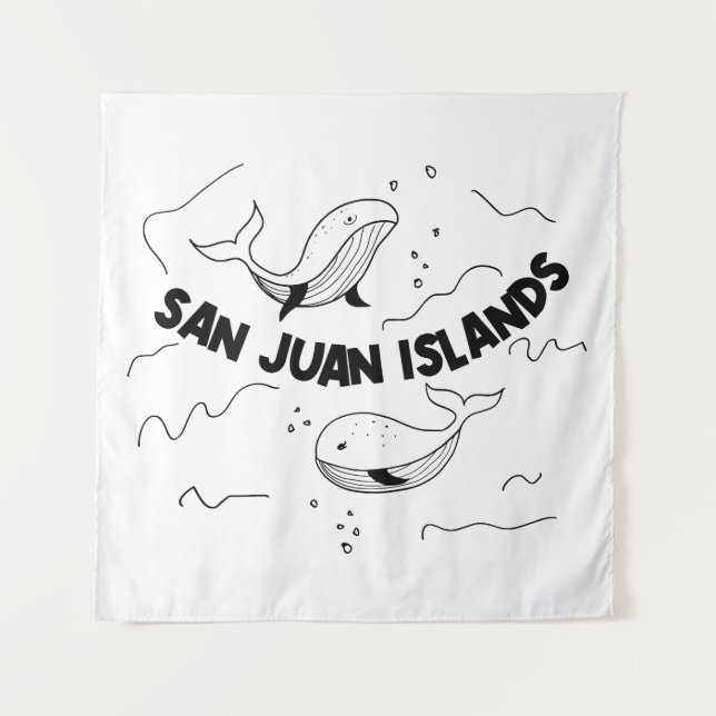 Tapiz Ballenas de las Islas San Juan (Anverso)