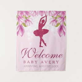 Tapiz Ballerina Brillo Bienvenida Bebé Baby Shower