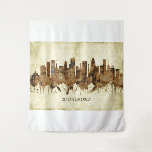 Tapiz Baltimore Maryland Cityscape
