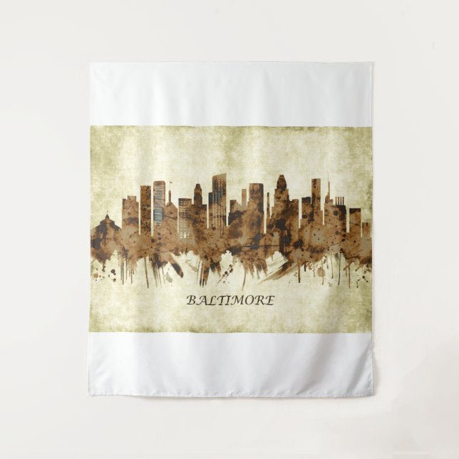 Tapiz Baltimore Maryland Cityscape (Anverso)