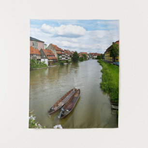 Tapiz Bamberg Baviera Río Regnitz Efecto de Pintura Arte
