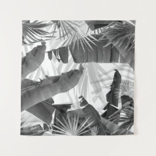 Tapiz Banana de palma monocroma deja colisiones 1 #tropi