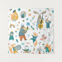 Tapiz Banda De Animales Cutos