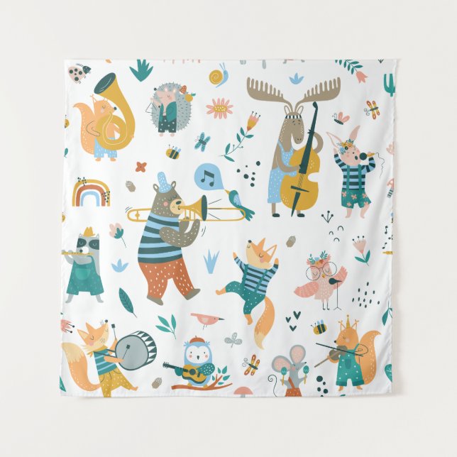 Tapiz Banda De Animales Cutos (Anverso)