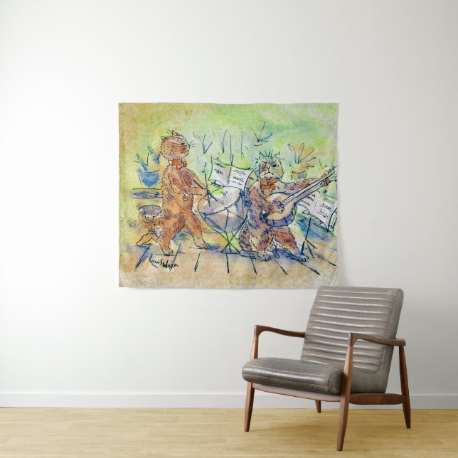 Tapiz Banda de gatos, Louis Wain (In situ (horizontal))