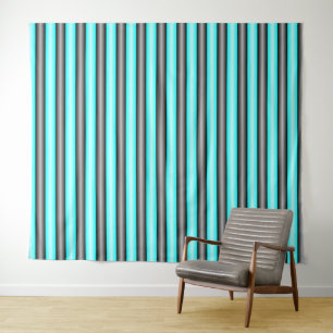 Tapiz Bandas de efecto Metalizado moderno Neon Blue y Bl