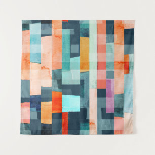 Tapiz Bandas geométricas multicolores, patrón de moda.