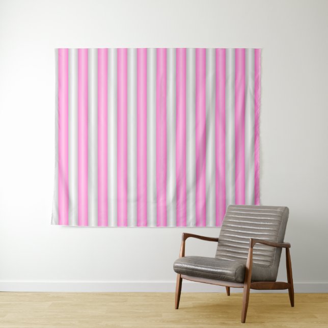 Tapiz Bandas modernas de neón rosado con efecto 3D (In situ (horizontal))