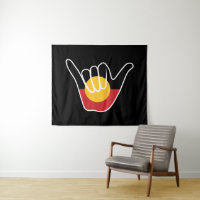 Bandera aborigen australiana Shaka, cartel de perd