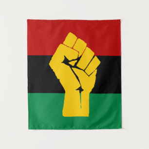 Tapiz Bandera africana del poder negro