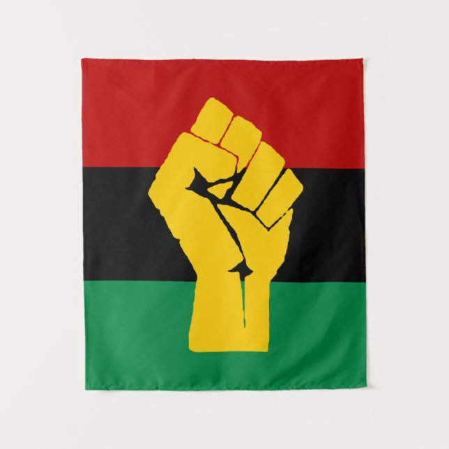 Tapiz Bandera africana del poder negro (Anverso)