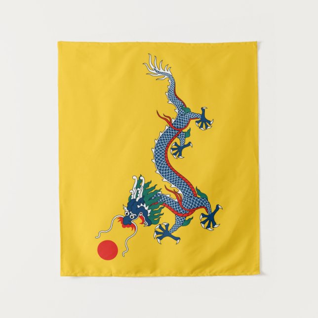 Tapiz Bandera amarilla imperial del dragón, dinastía de (Anverso)