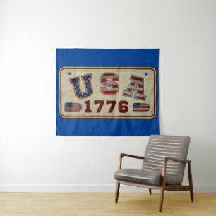 Tapiz Bandera Americana Antigua USA 1776