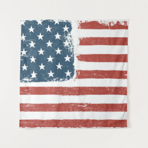 Tapiz Bandera Americana Borde fondo. Versión de Raster. 