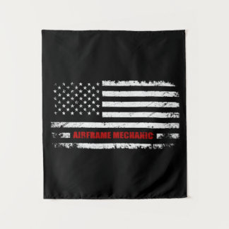 Tapiz Bandera Americana de Aviación Mecánica de Aeronave