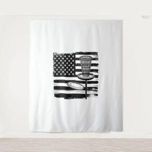 Tapiz Bandera Americana de Golf de Disco