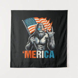 Tapiz Bandera Americana de Roca Bigfoot Merica