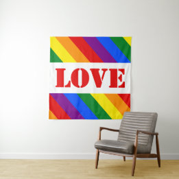 Tapiz Bandera arcoiris LGBTQ+ para el mes del orgullo -
