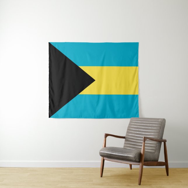 Tapiz Bandera de Bahamas (In situ (horizontal))