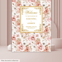 Tapiz Bandera de boda de color acuático de marfil negro