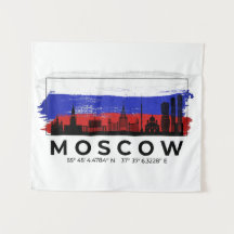 Bandera de Bruselas del paisaje urbano de Moscú Ru
