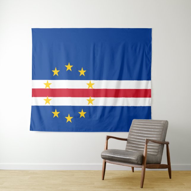Tapiz Bandera de Cabo Verde (In situ (horizontal))