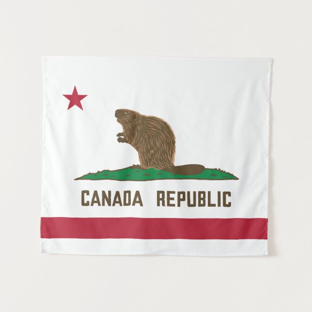 Tapiz Bandera de California en Canadá (Anverso (horizontal))