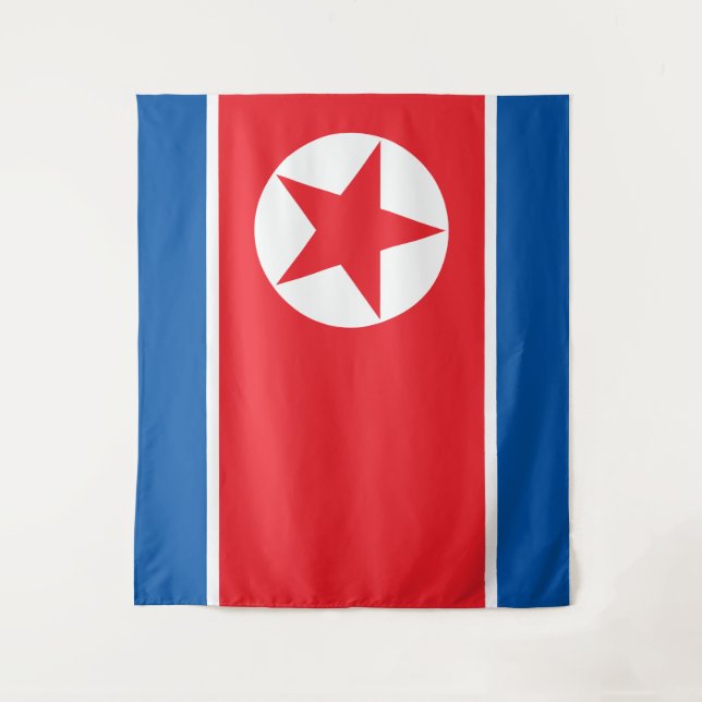 Tapiz bandera de Corea del Norte (Anverso)